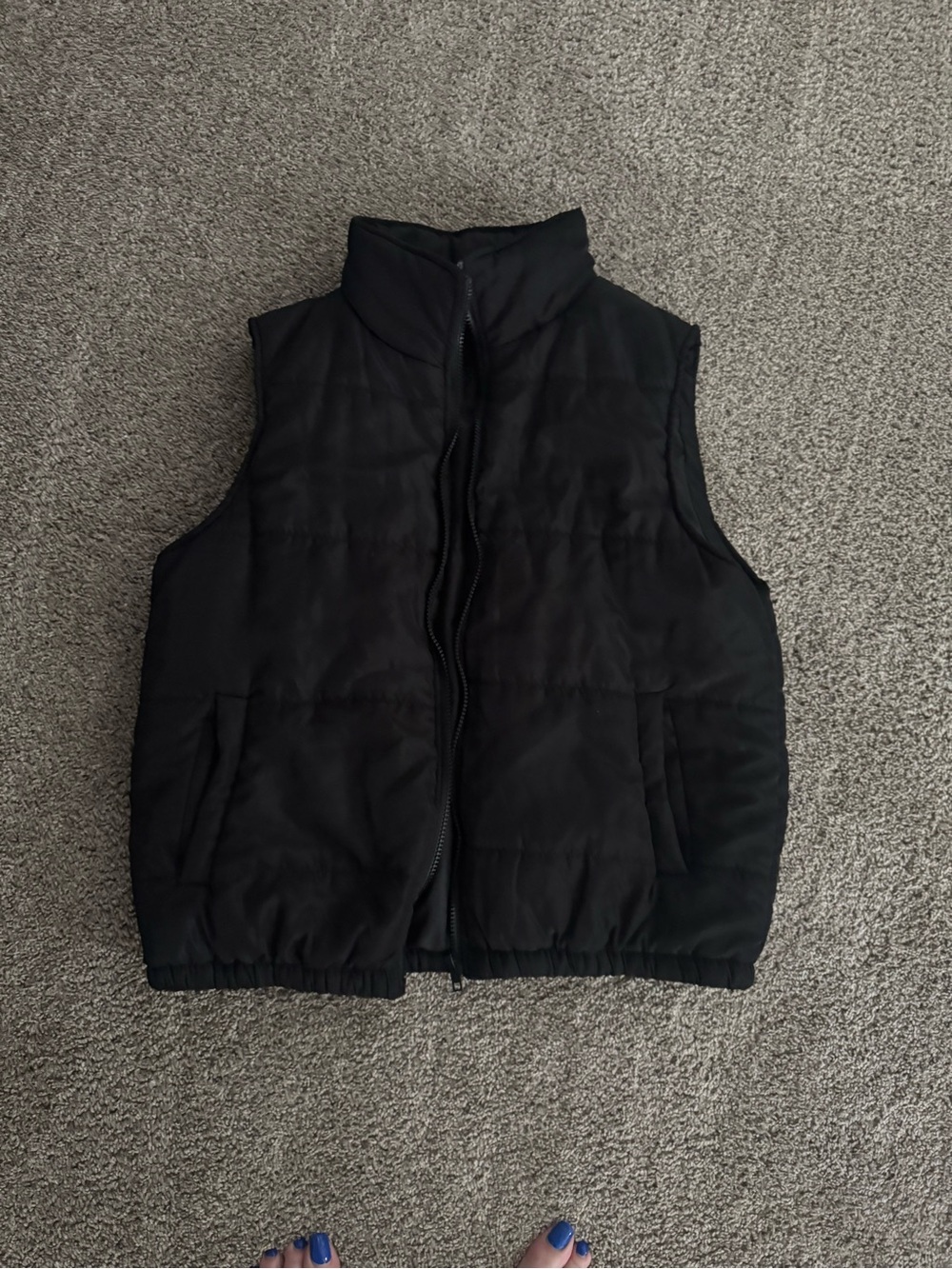 Women’s Black Quilted Puffer Vest - Lightweight Layer